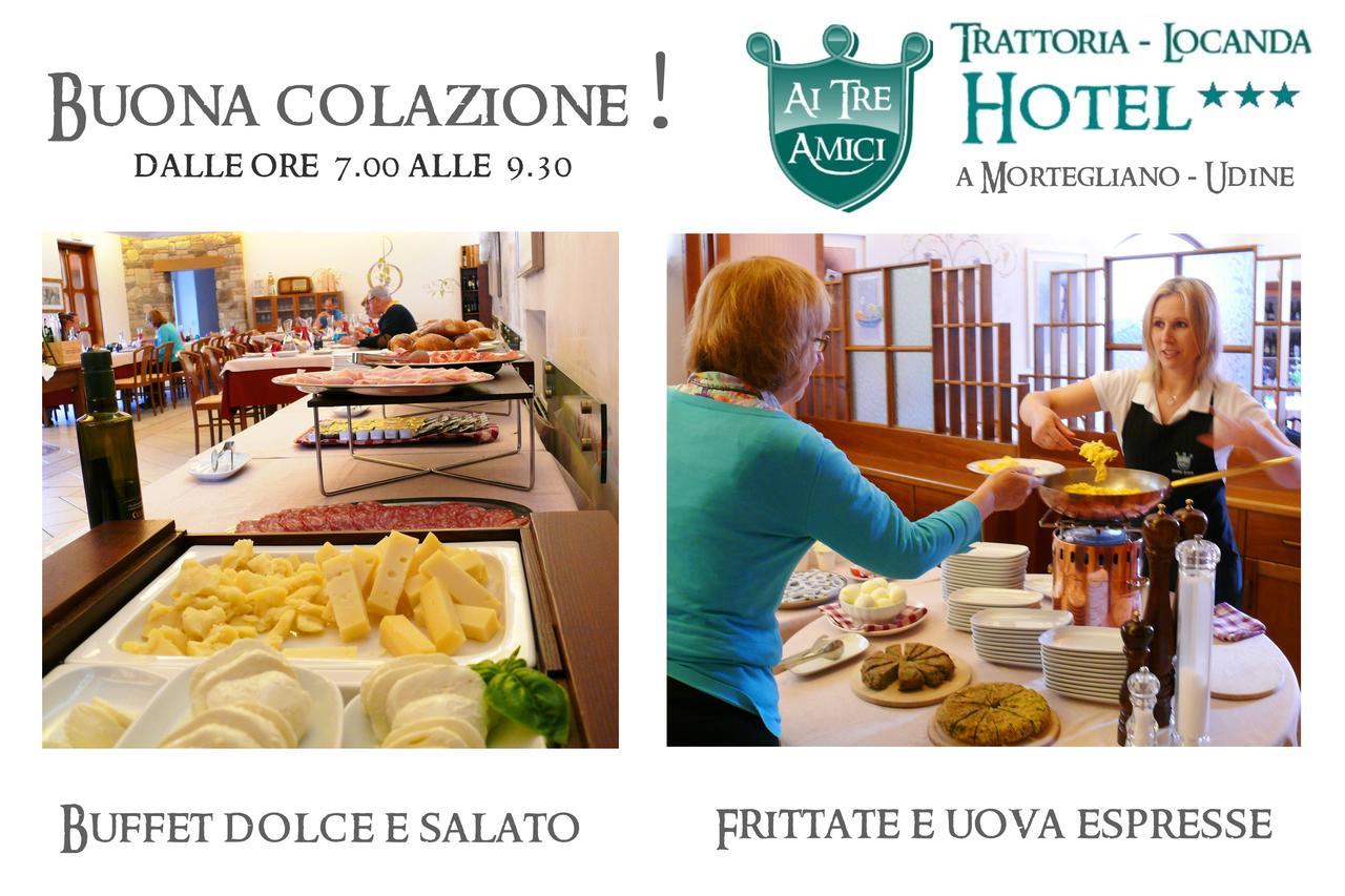 Trattoria Locanda Ai Tre Amici Mortegliano Exterior foto